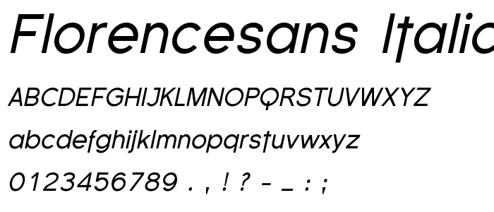 Florencesans Italic font